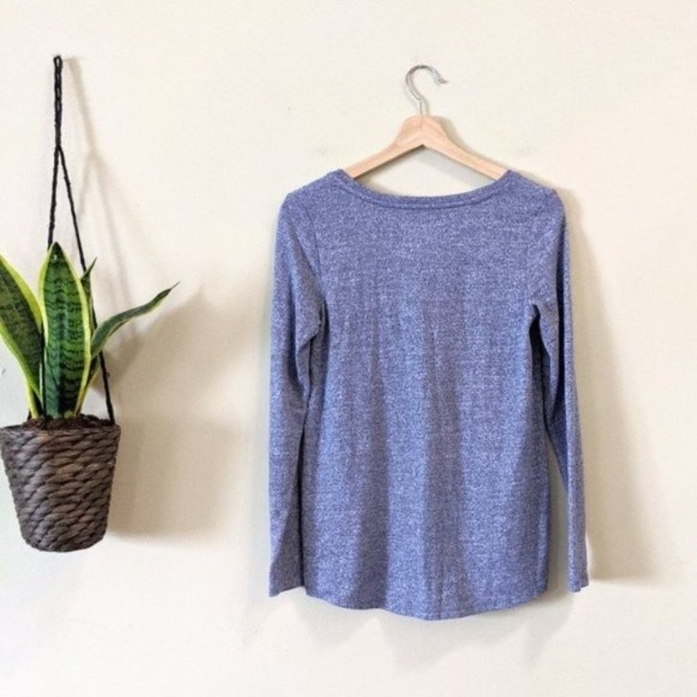 American Eagle Soft & Sexy Plush Blue V-Neck Tee_6